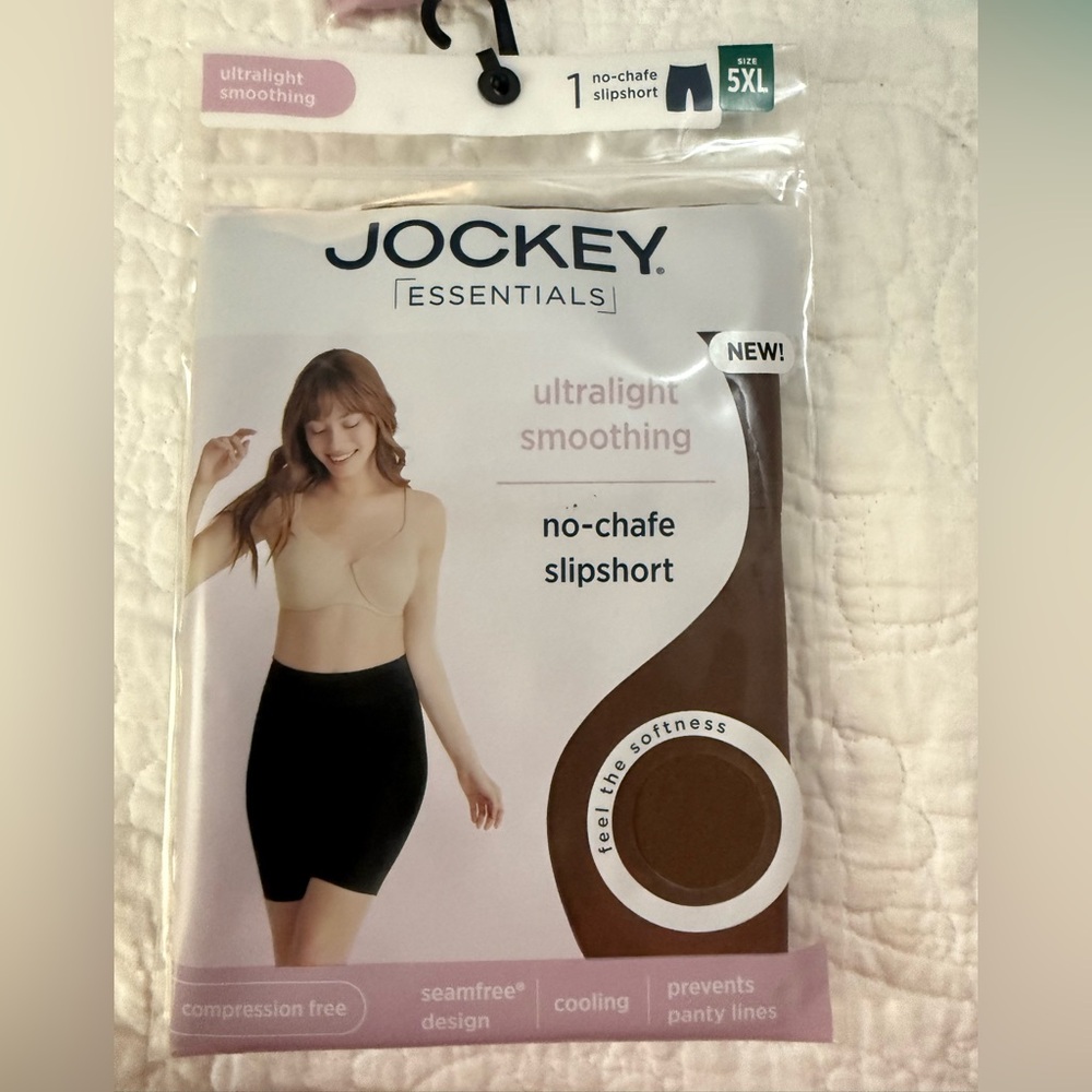NWT Size 5XL for Jockey Essentials  No-Chafe Slipshort in Brown
